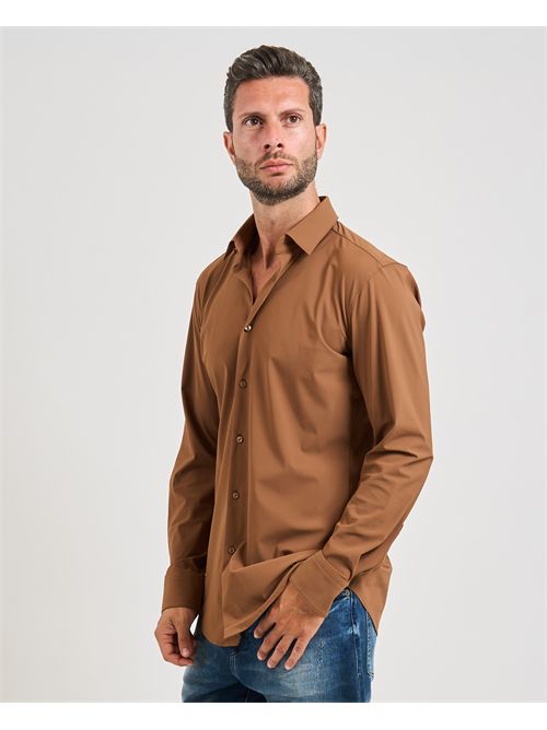 Hank Kent men's shirt Boss brown slim fit BOSS | 50503554217