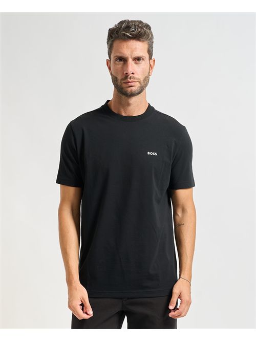 T-shirt  uomo Boss grigio in cotone elasticizzato BOSS | 50506373001