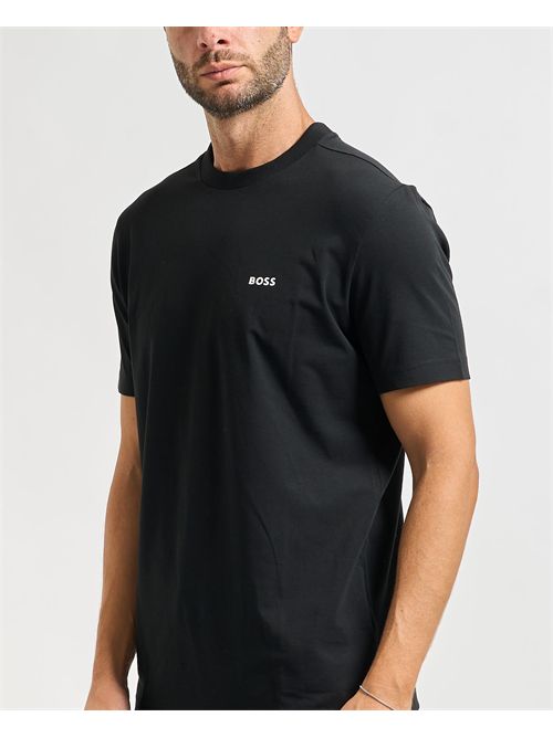 T-shirt  uomo Boss grigio in cotone elasticizzato BOSS | 50506373001