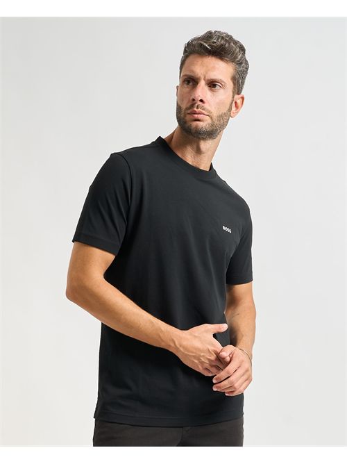 T-shirt  uomo Boss grigio in cotone elasticizzato BOSS | 50506373001
