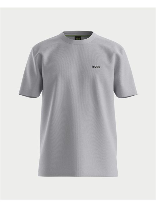 T-shirt  uomo Boss grigio in cotone elasticizzato BOSS | 50506373054