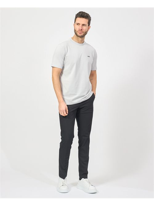 T-shirt  uomo Boss grigio in cotone elasticizzato BOSS | 50506373054