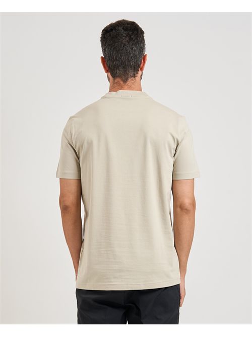 T-shirt  uomo Boss beige in cotone elasticizzato BOSS | 50506373274