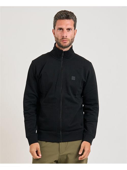 Felpa Zestart uomo Boss nero fullzip BOSS | 50511709001