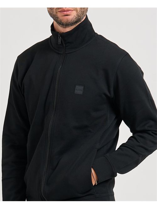 Felpa Zestart uomo Boss nero fullzip BOSS | 50511709001