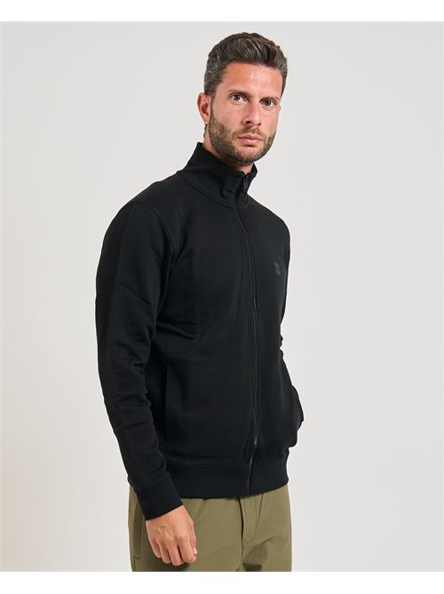 Felpa Zestart uomo Boss nero fullzip BOSS | 50511709001