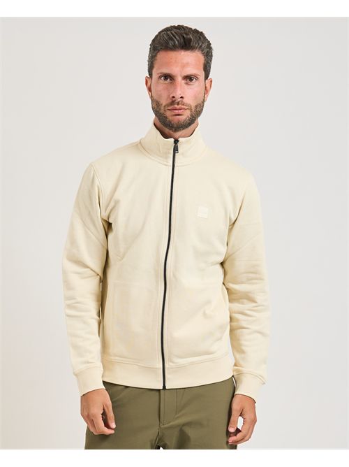 Felpa Zestart uomo Boss panna fullzip BOSS | 50511709767
