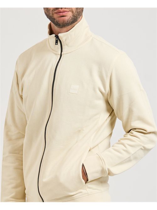 Felpa Zestart uomo Boss panna fullzip BOSS | 50511709767