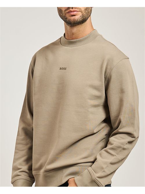 Felpa WeSmallcrew uomo Boss verde BOSS | 50514541346