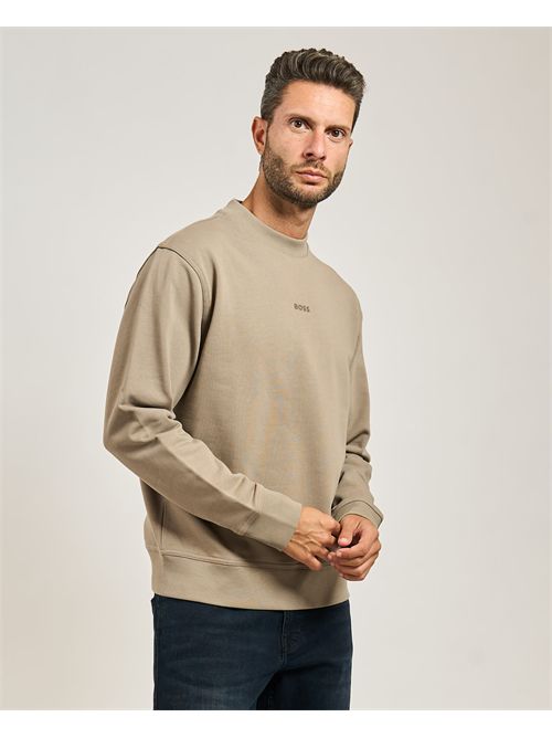 Felpa WeSmallcrew uomo Boss verde BOSS | 50514541346