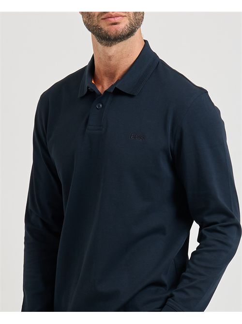 Polo Interlock uomo Boss blu BOSS | 50527525404