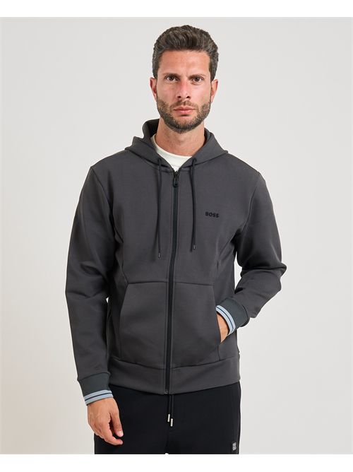 Felpa FZ Hoodie Zone uomo Boss con dettagli a righe BOSS | 50542974027