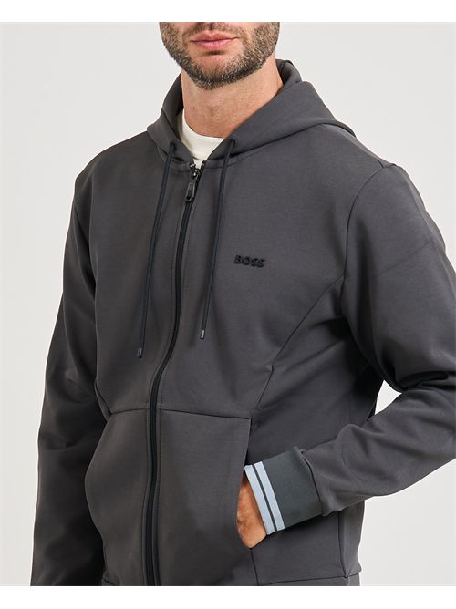 Felpa FZ Hoodie Zone uomo Boss con dettagli a righe BOSS | 50542974027