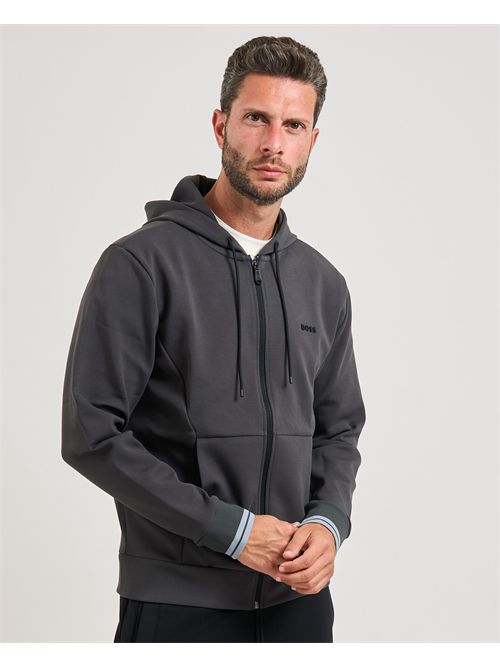 Felpa FZ Hoodie Zone uomo Boss con dettagli a righe BOSS | 50542974027