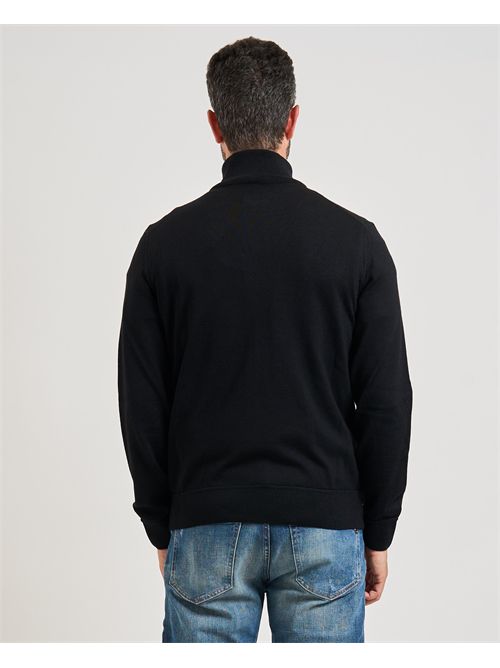 Cardigan Illarione uomo Boss nero in lana vergine BOSS | 50543153001