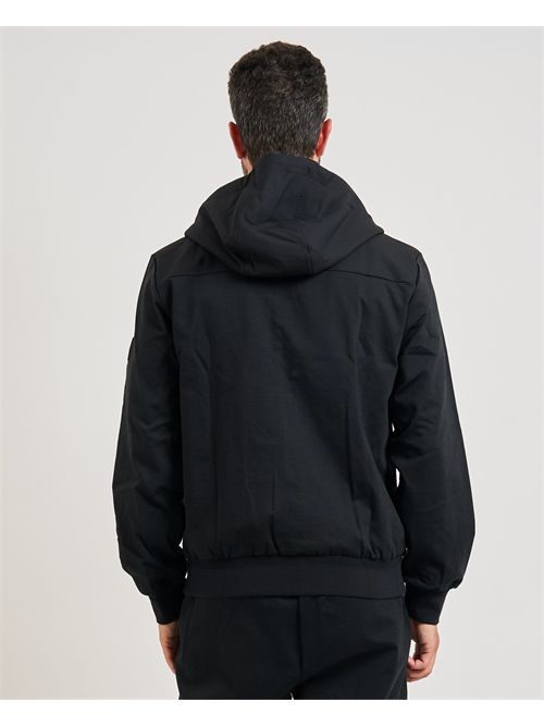 Felpa Steele uomo Boss nera con bottoni BOSS | 50543385001
