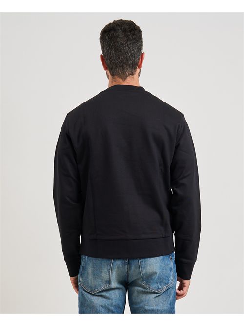 Felpa Soleri uomo Boss nera con stampa BOSS | 50543914001