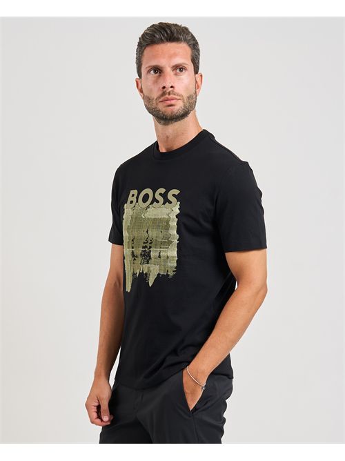 T-shirt Thompson uomo Boss nero BOSS | 50543916001