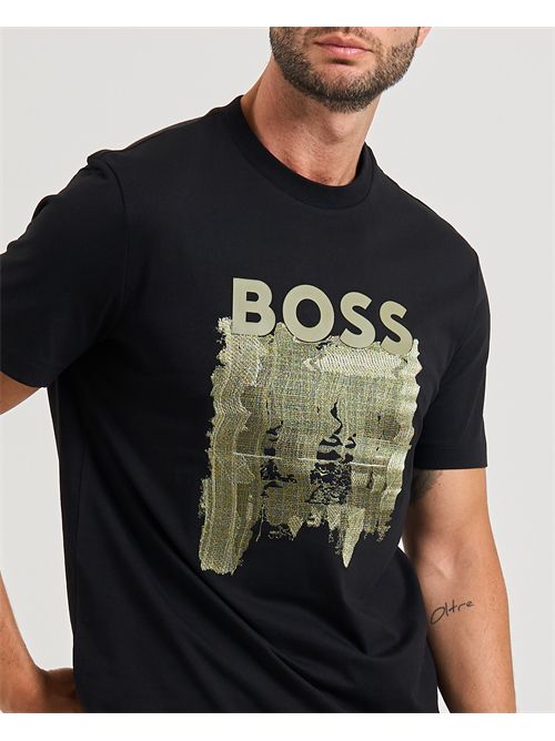 T-shirt Thompson uomo Boss nero BOSS | 50543916001