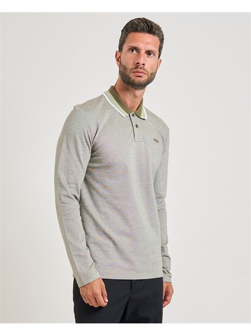 Polo Peoxfordlong uomo Boss maniche lunghe BOSS | 50544845342