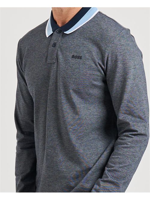 Polo Peoxfordlong uomo Boss blu BOSS | 50544845404