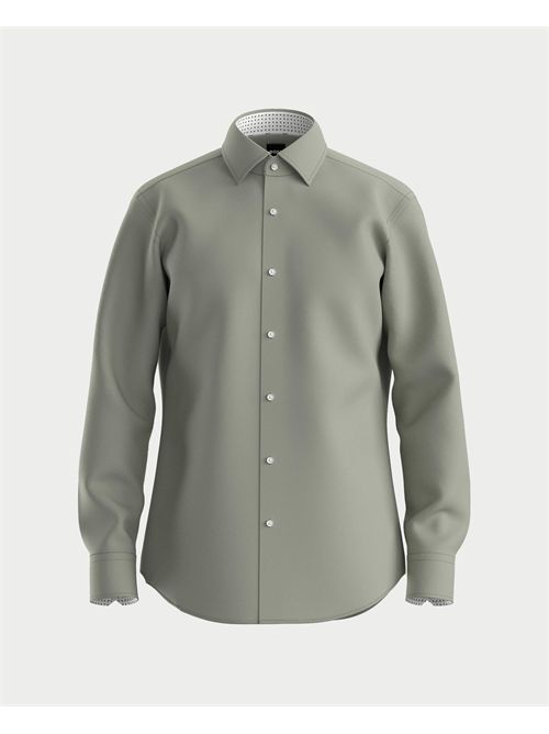 Joe Kent men's shirt Boss green in popeline BOSS | 50545075337