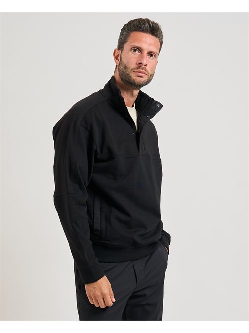 Black Boss Men's Work Sweatshirt with High Neck BOSS | 50545753001