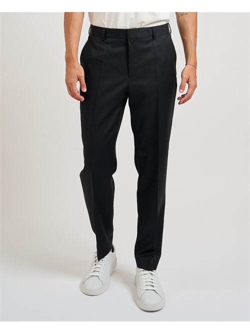 Pantaloni Perin uomo Boss neri in lana vergine BOSS | 50545890001