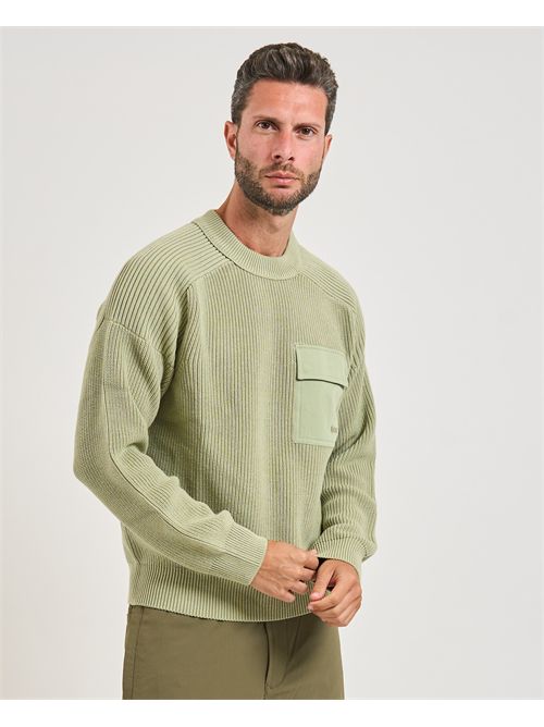 Boss Men's Green Knitted Kalamaro Sweater BOSS | 50546175370