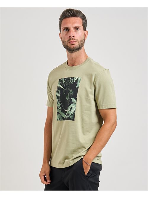 Animali men's T-shirt Boss green with Print BOSS | 50546362370