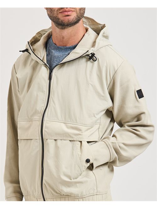 Giacca Hood uomo Boss beige con cappuccio BOSS | 50546514271