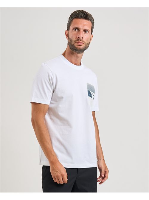 Container men's T-shirt Boss white with artwork BOSS | 50546920100