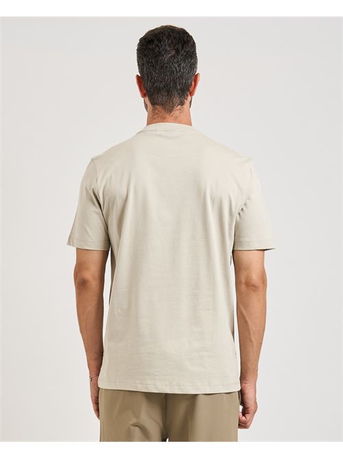 Container men's T-shirt Boss beige with artwork BOSS | 50546920271