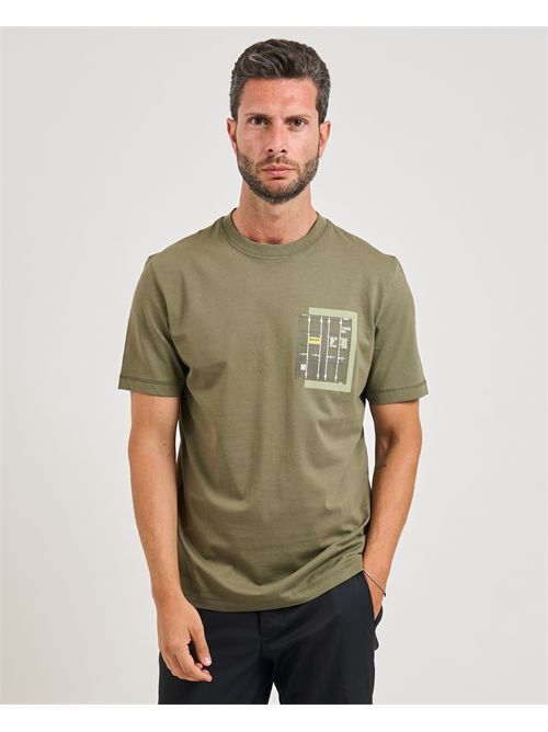 T-shirt Container uomo Boss verde con artwork BOSS | 50546920342