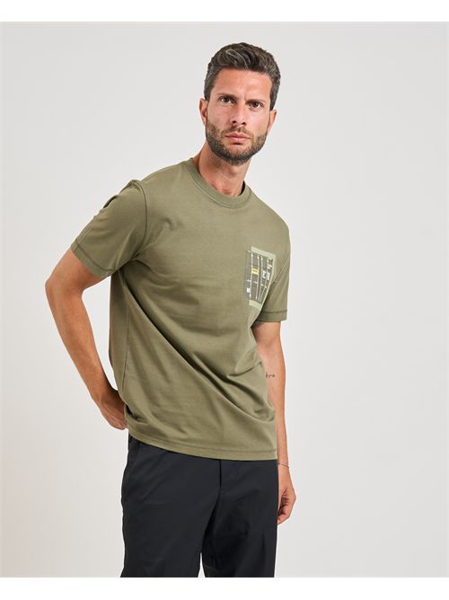 Container men's T-shirt Boss green with artwork BOSS | 50546920342