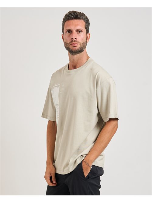 Wagon men's T-shirt Boss beige with print BOSS | 50546958271