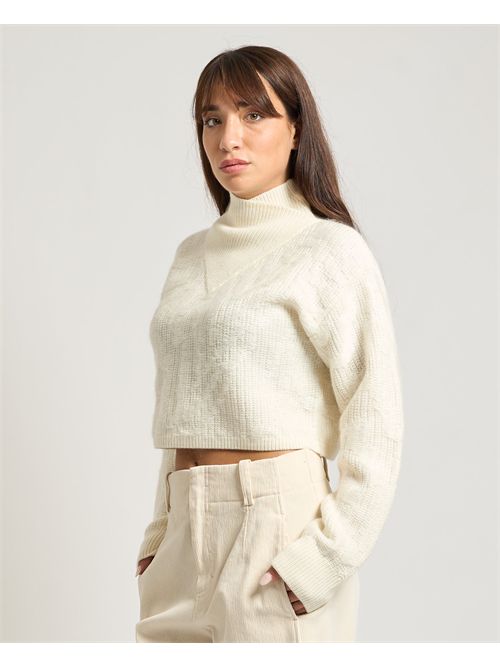 Boss women's cropped sweater in wool blend BOSS | 50547903118