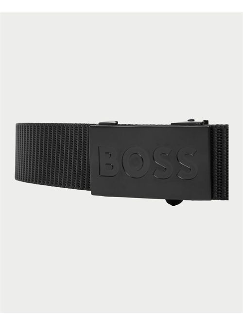 Cintura Bosper Tape uomo Boss nera a coste BOSS | 50548405001
