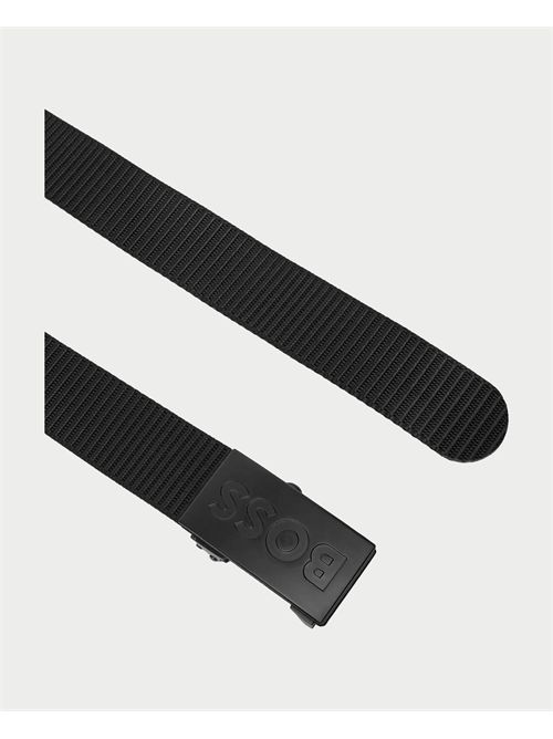 Cintura Bosper Tape uomo Boss nera a coste BOSS | 50548405001