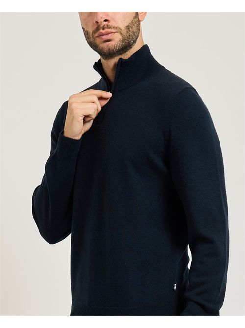 Maglione Hemarlo uomo Boss mezza zip BOSS | 50549984404