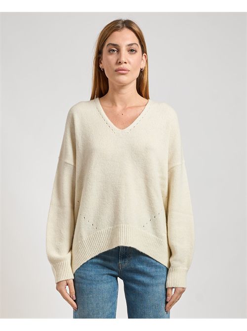 Boss women's V-neck wool blend sweater BOSS | 50550464118