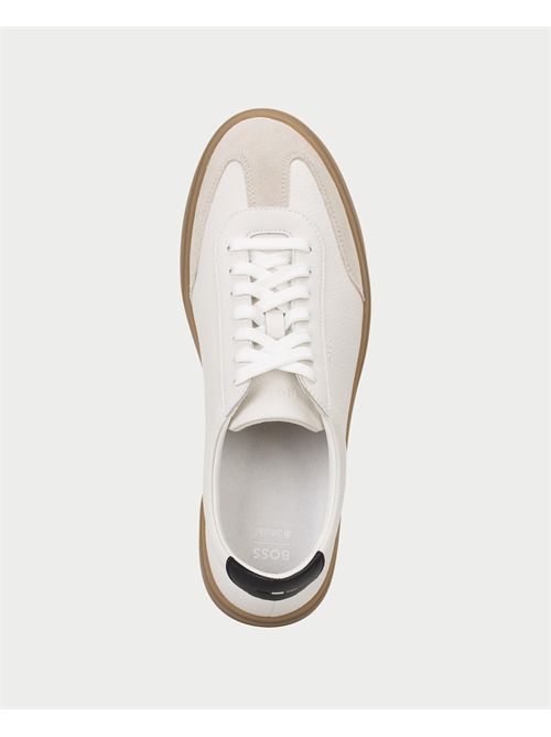 Sneakers Kieran Tenn uomo Boss in pelle martellata BOSS | 50552852122