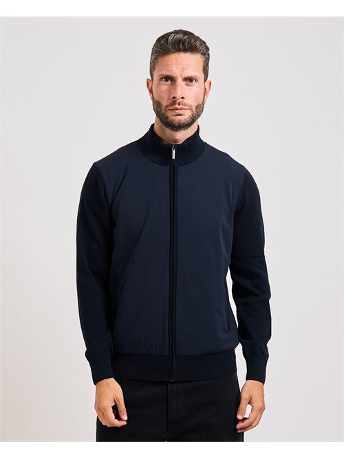Bugatti men's full zip sweatshirt with half collar BUGATTI | 7600-85571D390