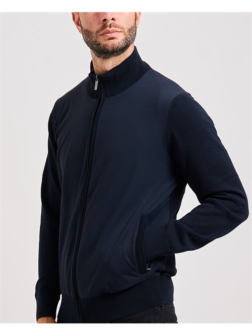 Bugatti men's full zip sweatshirt with half collar BUGATTI | 7600-85571D390