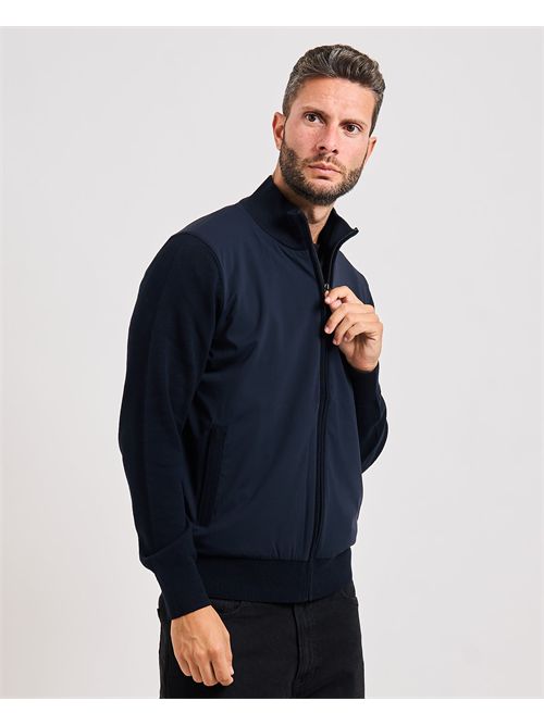 Bugatti men's full zip sweatshirt with half collar BUGATTI | 7600-85571D390