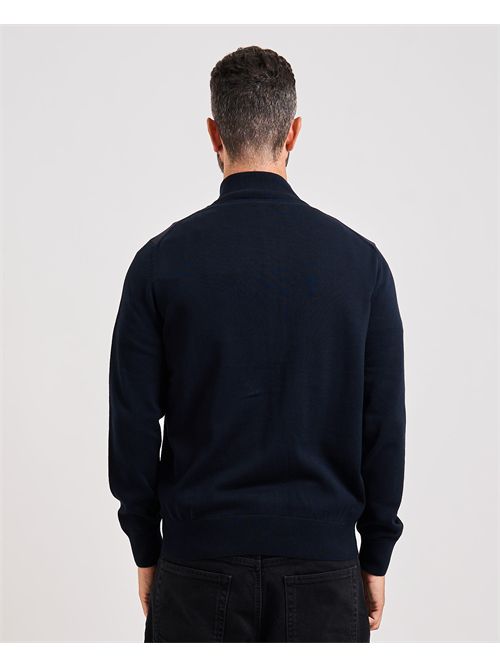 Bugatti men's full zip sweatshirt with half collar BUGATTI | 7600-85571D390