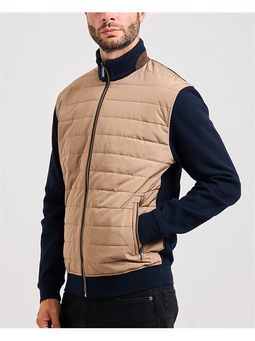 Bugatti men's sweatshirt with fabric sleeves BUGATTI | 8700-85051D040
