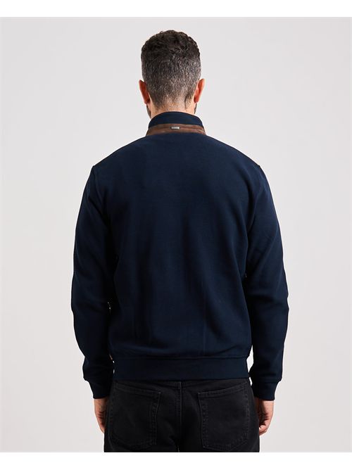 Bugatti men's sweatshirt with fabric sleeves BUGATTI | 8700-85051D040