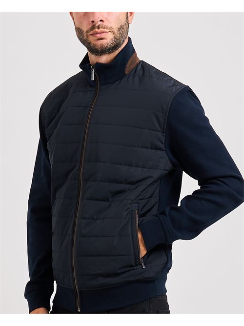 Bugatti men's sweatshirt with fabric sleeves BUGATTI | 8700-85051D390