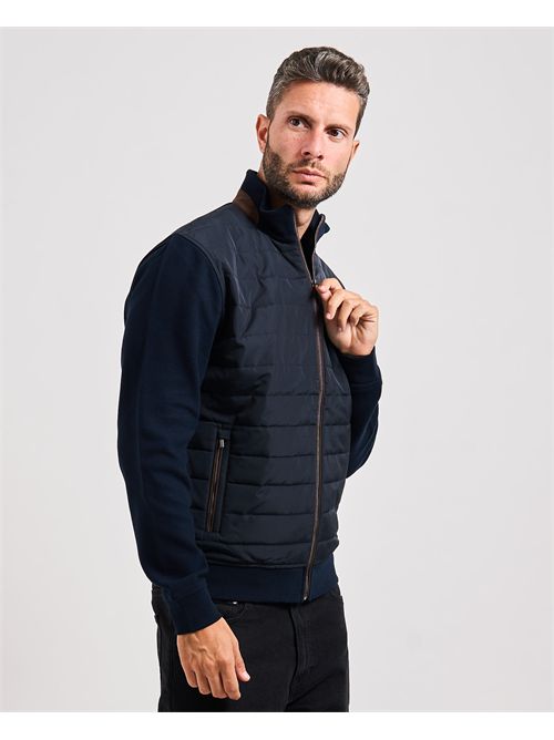Bugatti men's sweatshirt with fabric sleeves BUGATTI | 8700-85051D390